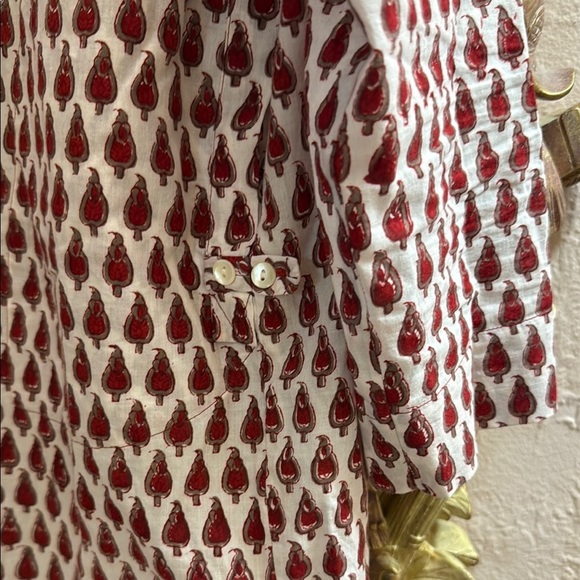 Anohki 100% cotton Patterned Tunic coverup - Picture 3 of 4